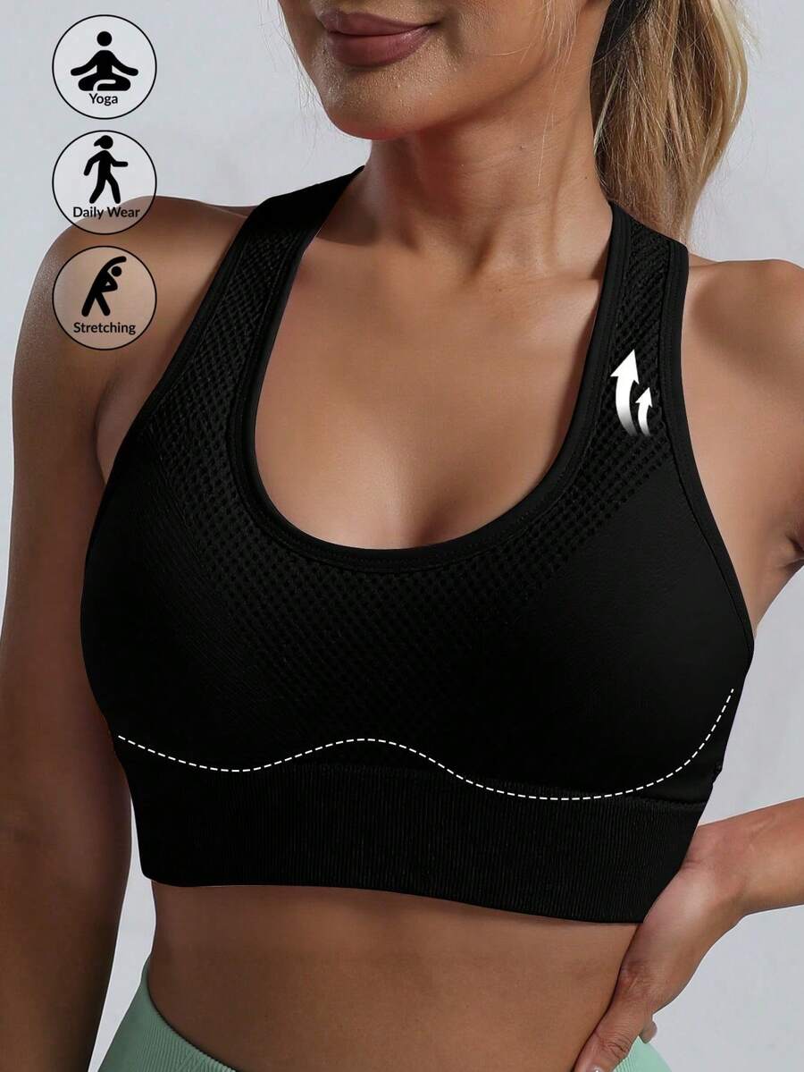 Top Fitness Feminino com Costas Nadador para Yoga e Corrida
