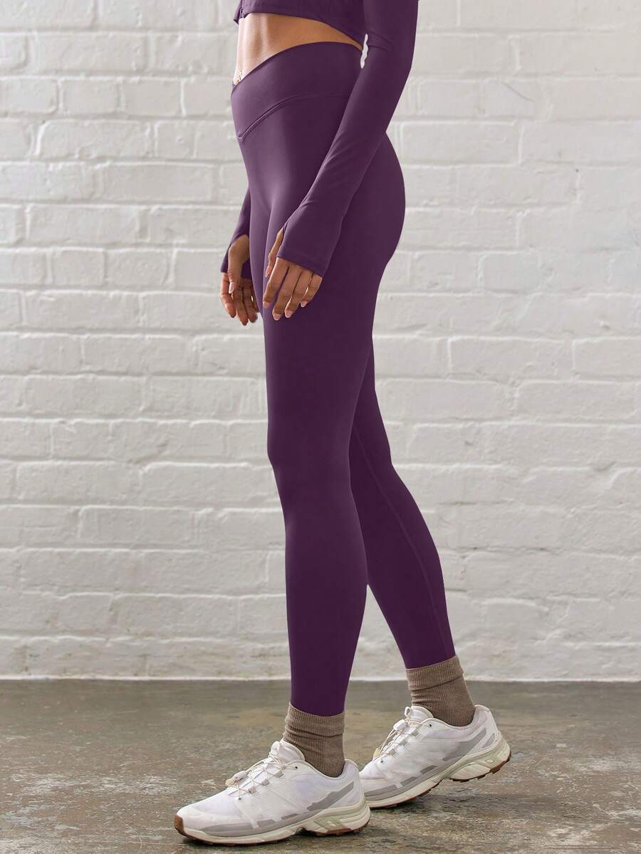 Legging Fitness Feminina com Efeito Degradê e Cintura Alta
