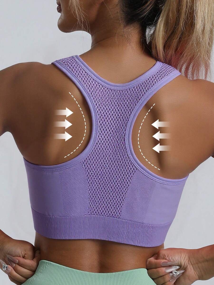 Top Fitness Feminino com Costas Nadador para Yoga e Corrida