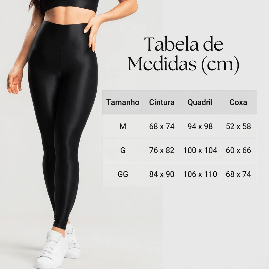 Legging Fitness Feminina Canelada de Cintura Alta para Treino