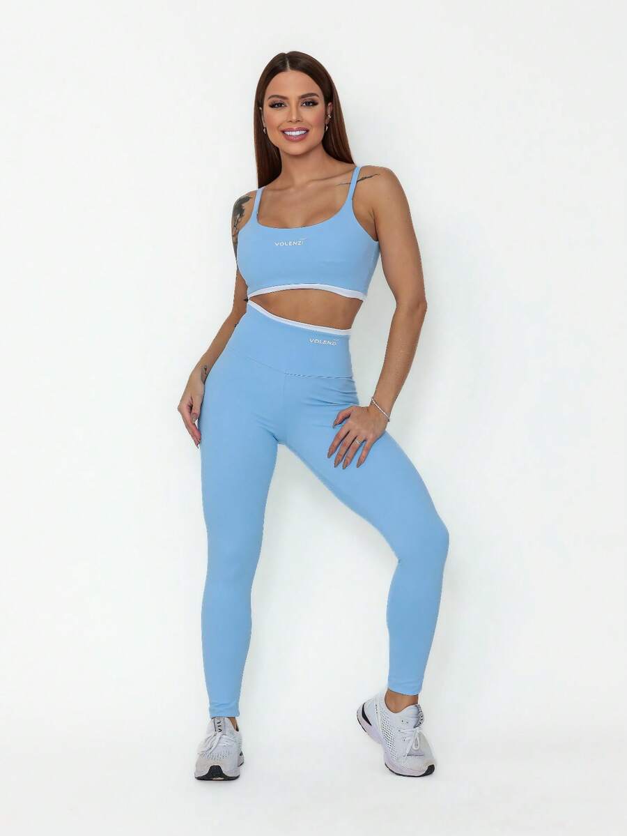Legging Fitness Feminina Duo de Cintura Alta Zero Transparência