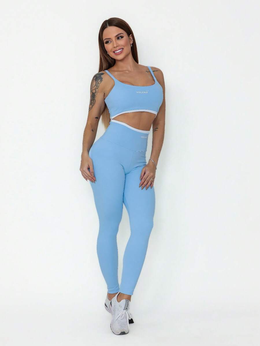 Legging Fitness Feminina Duo de Cintura Alta Zero Transparência