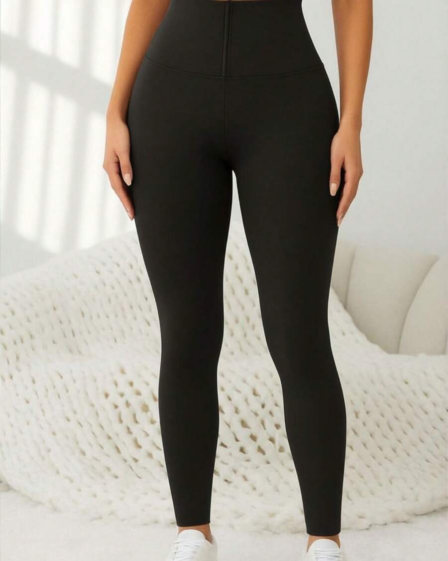 Legging Fitness Feminina em Poliamida com Cintura Alta
