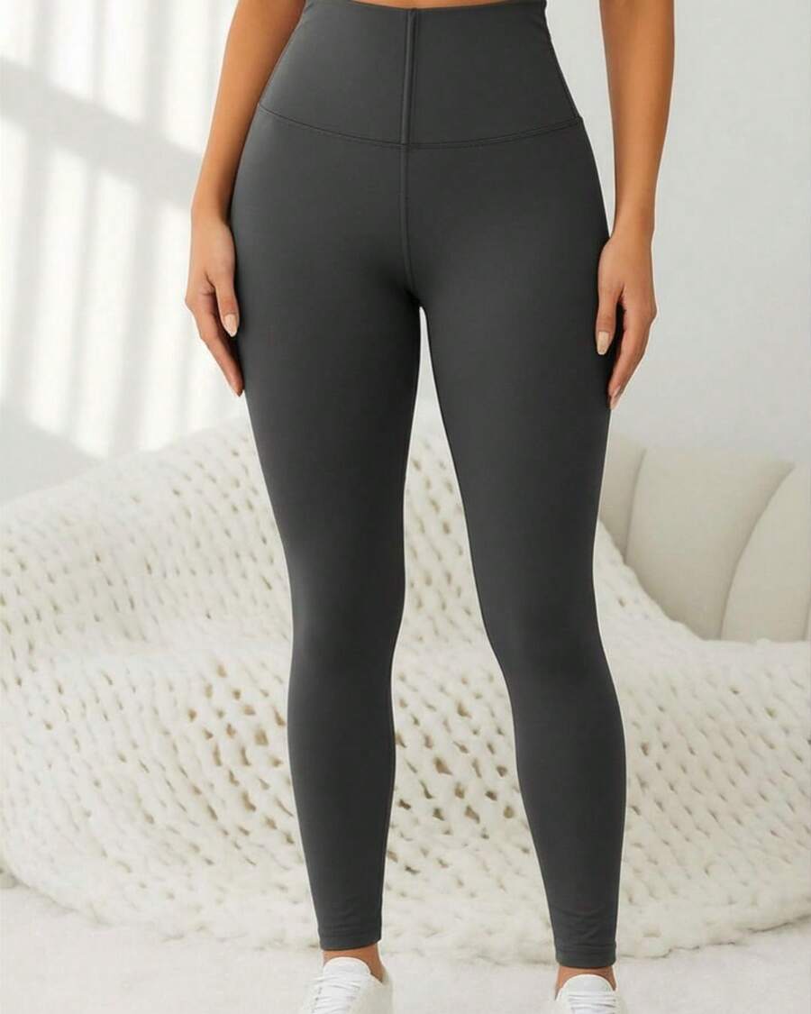Legging Fitness Feminina em Poliamida com Cintura Alta