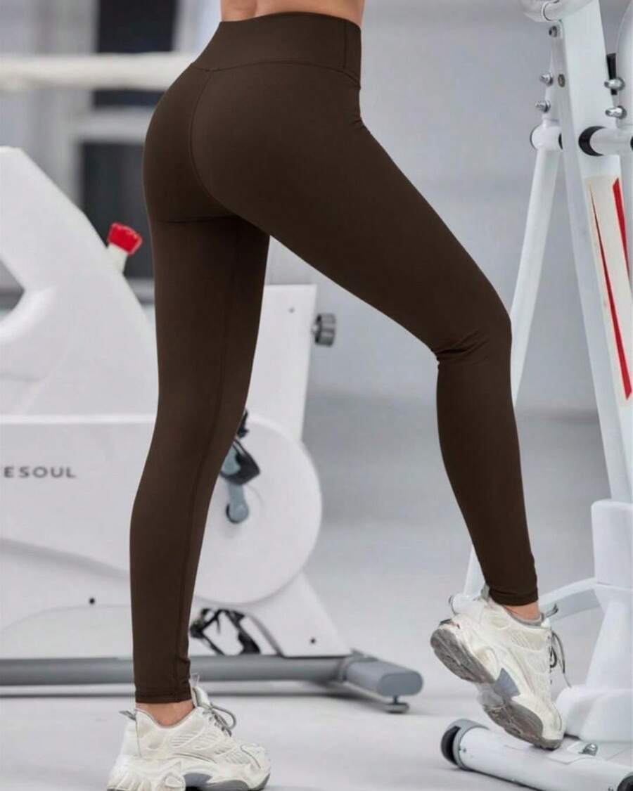 Legging Fitness Feminina em Poliamida com Cintura Alta
