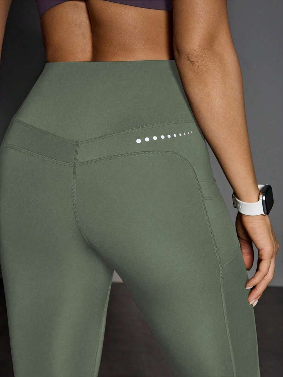 Legging Fitness Feminina com Bolso e Cintura Alta para Yoga