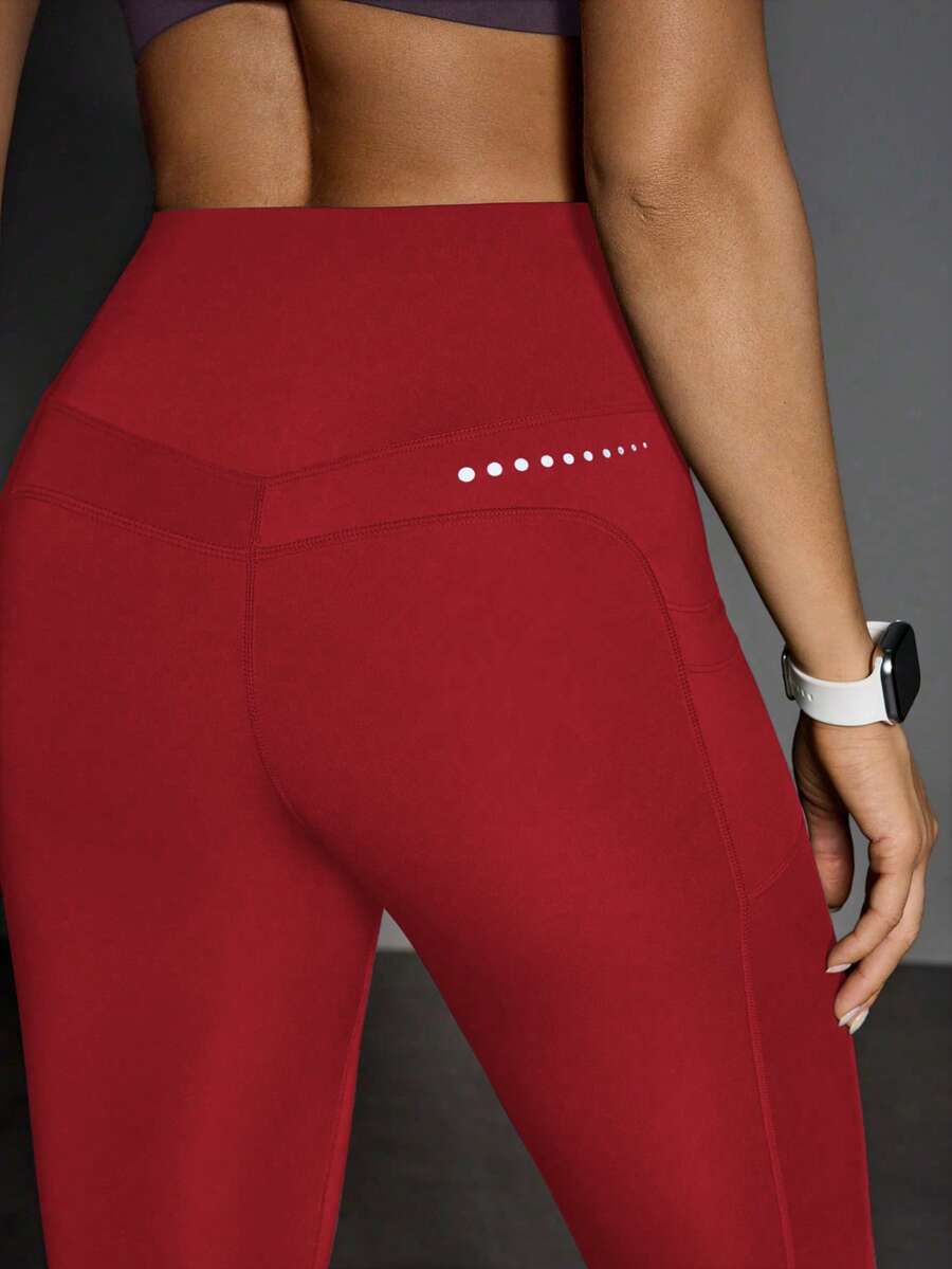 Legging Fitness Feminina com Bolso e Cintura Alta para Yoga
