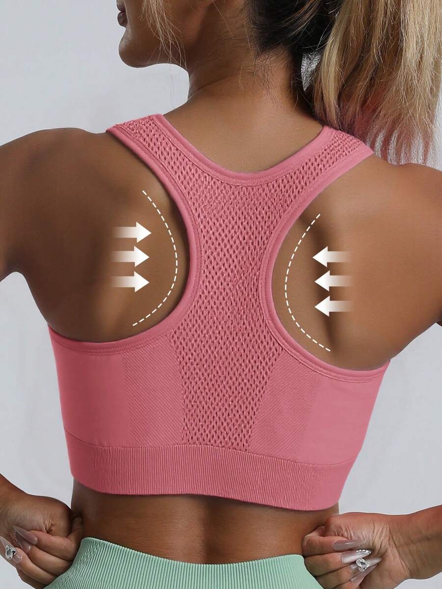 Top Fitness Feminino com Costas Nadador para Yoga e Corrida
