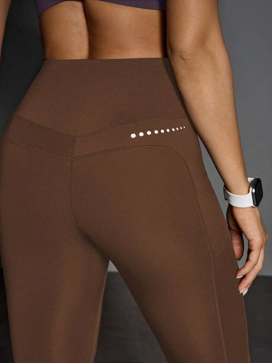 Legging Fitness Feminina com Bolso e Cintura Alta para Yoga