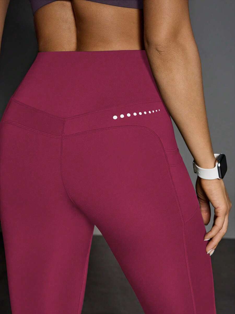 Legging Fitness Feminina com Bolso e Cintura Alta para Yoga