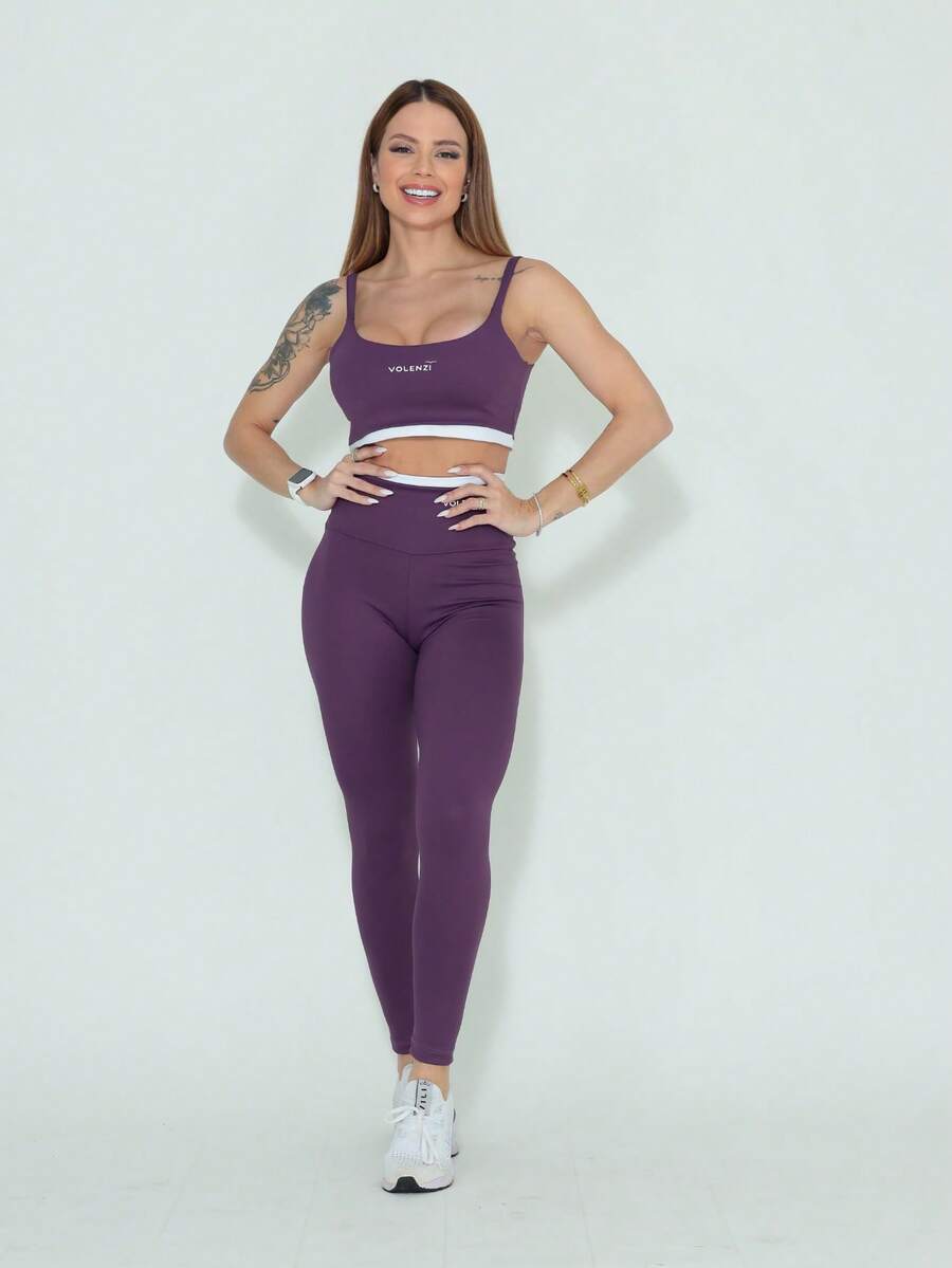 Legging Fitness Feminina Duo de Cintura Alta Zero Transparência