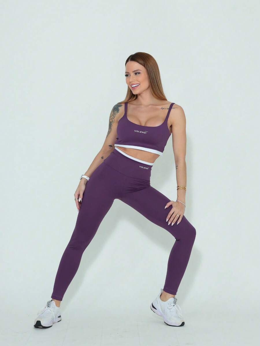 Legging Fitness Feminina Duo de Cintura Alta Zero Transparência