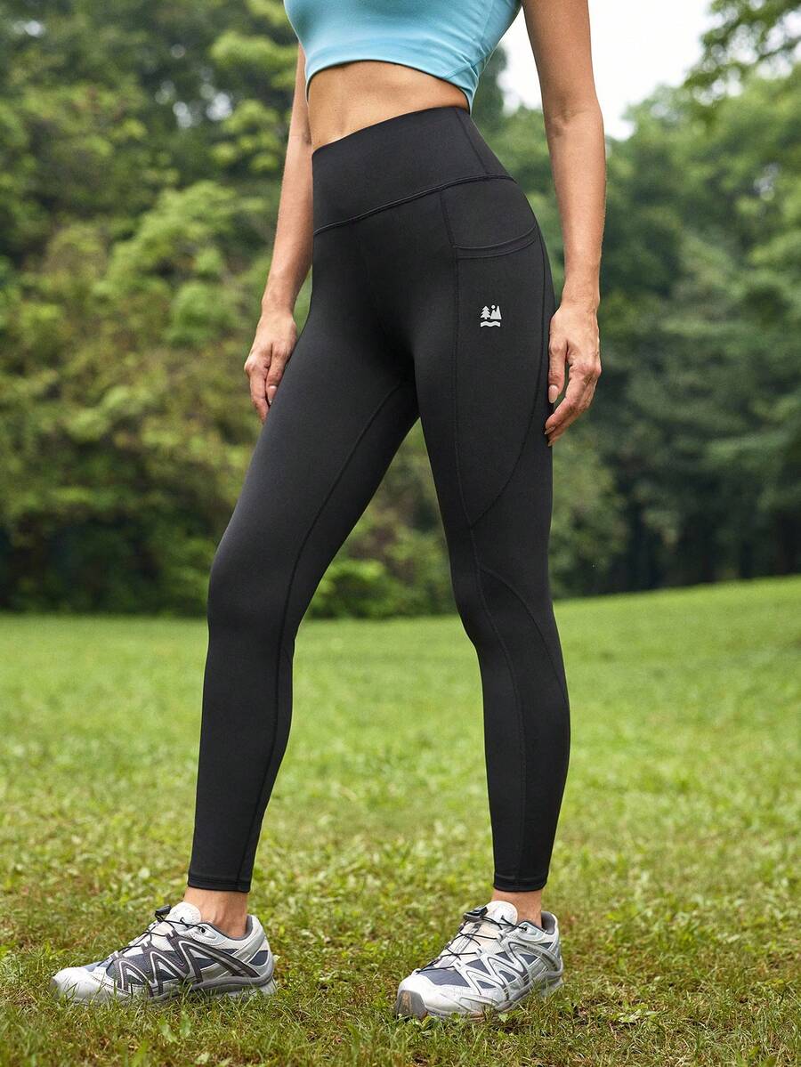 Legging Fitness Feminina com Bolso e Cintura Alta para Yoga