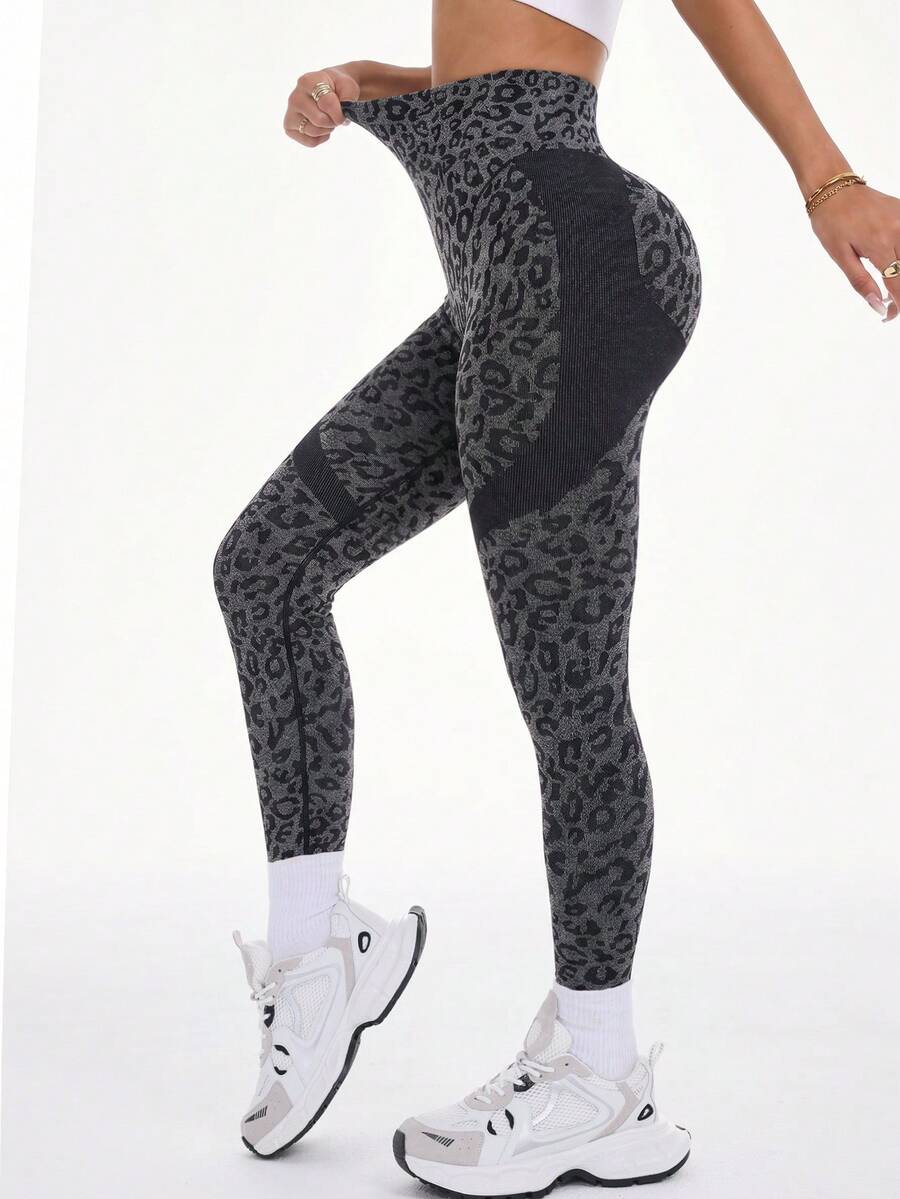 Legging Fitness Feminina Sem Costura de Cintura Alta