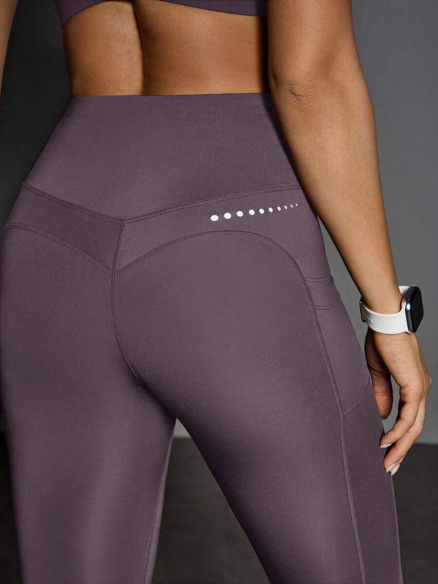 Legging Fitness Feminina com Bolso e Cintura Alta para Yoga