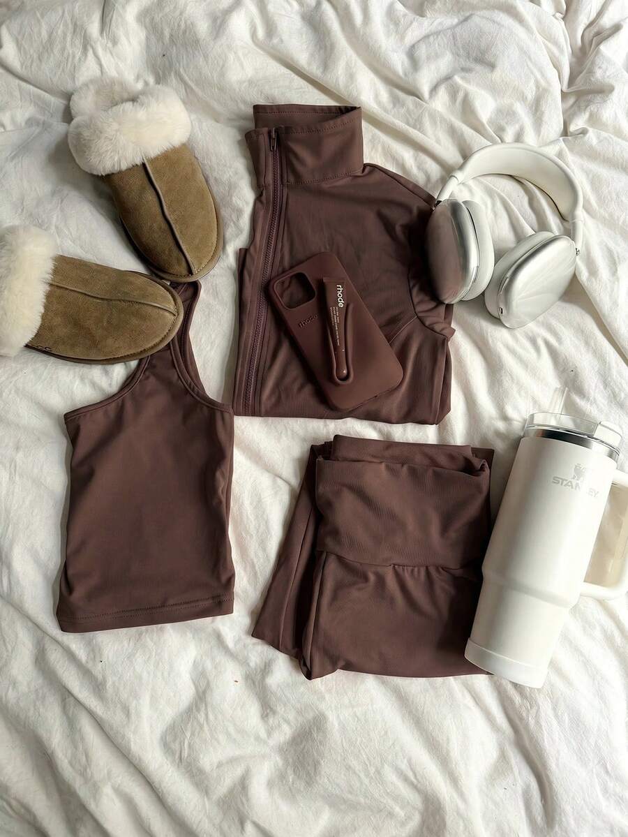 Agasalho Fitness Feminino com Zíper em Malha