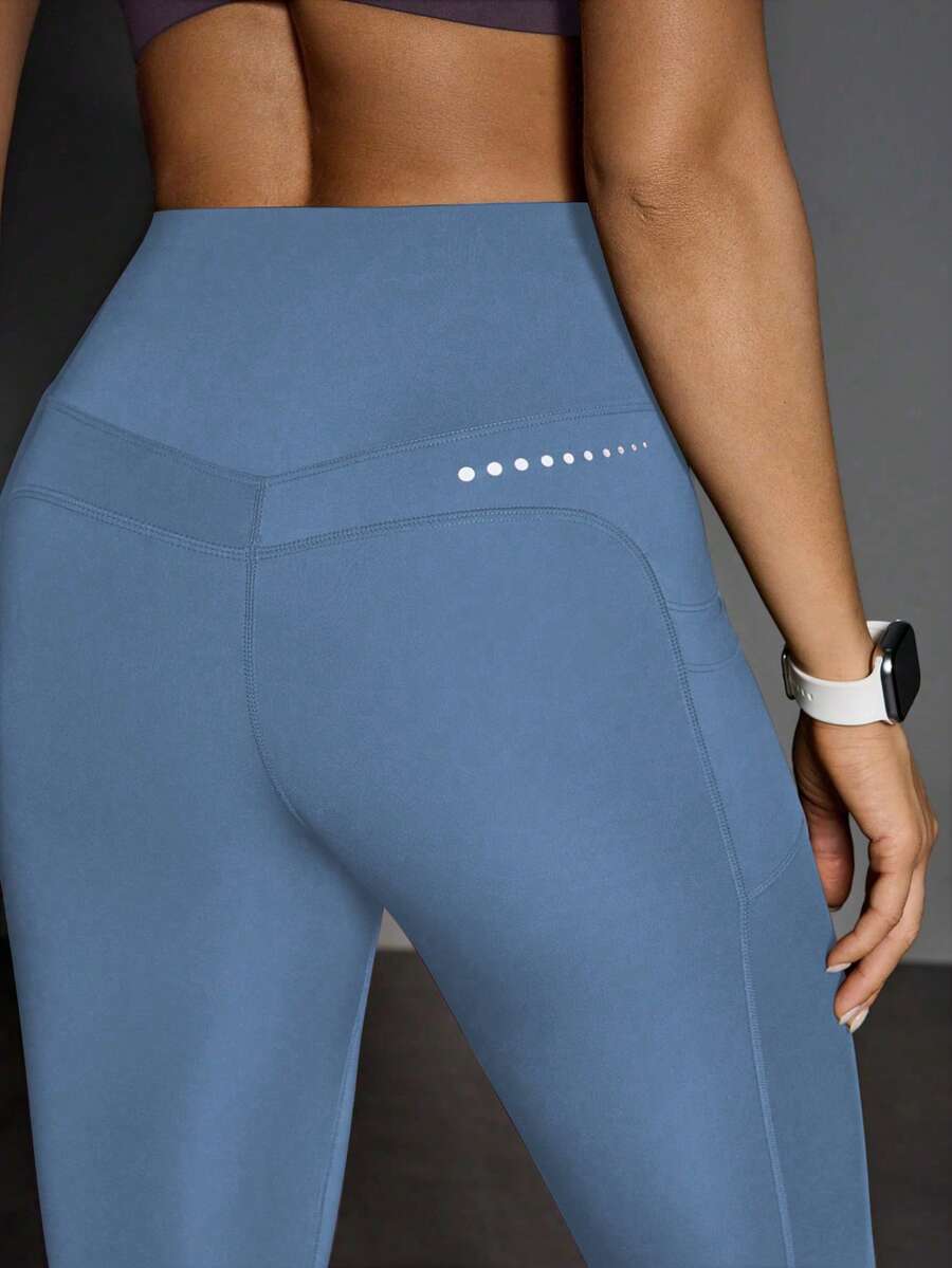 Legging Fitness Feminina com Bolso e Cintura Alta para Yoga