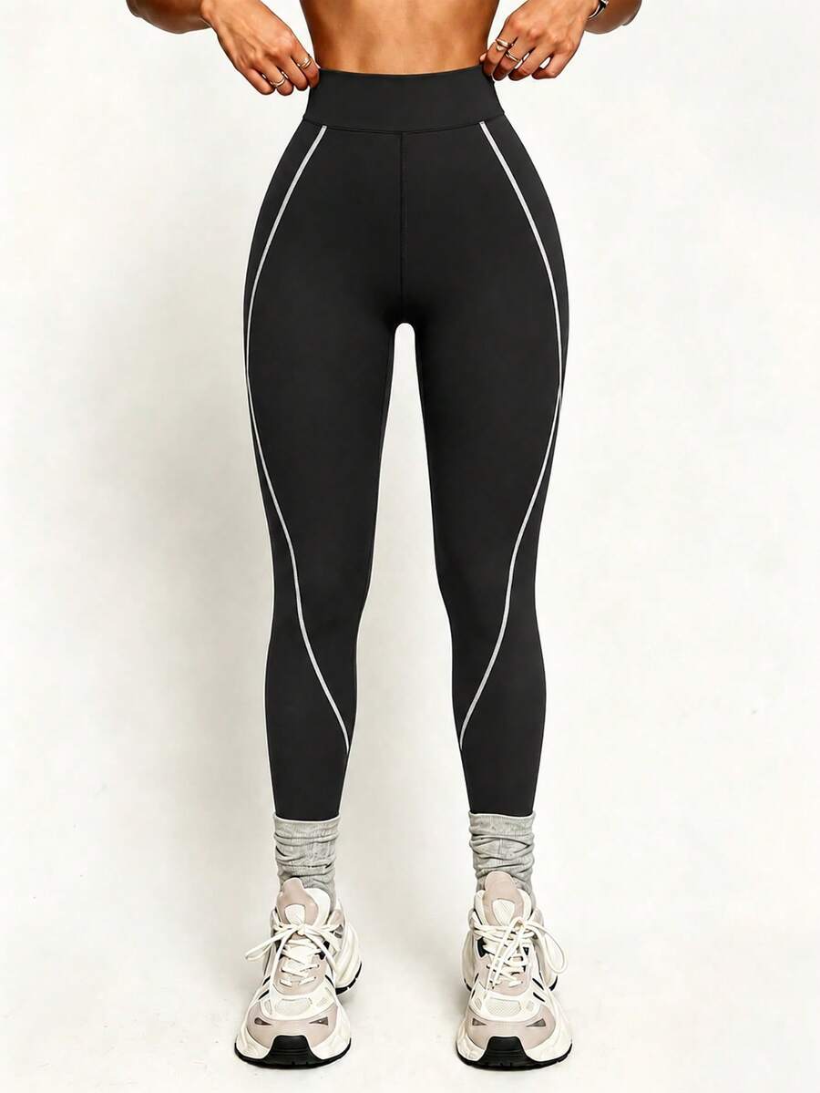 Legging Fitness Feminina com Bolso e Cintura Alta para Yoga